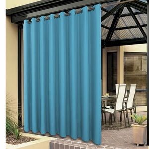 Outdoor Teal Patio Curtain panel